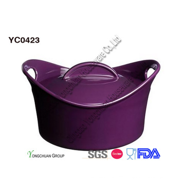 Promotional Purple Baking Casserole with Lid